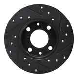 R1 Concepts 66-92 Bertone X-1/9 Rear Left Front Left Drilled & Slotted Black Brake Rotor