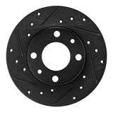 R1 Concepts 66-92 Bertone X-1/9 Rear Left Front Left Drilled & Slotted Black Brake Rotor