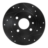 R1 Concepts 09-19 Fiat 500 (USA/Canada) Rear Right Drilled & Slotted Black Brake Rotor by R1 Concepts RNC-633-07001R