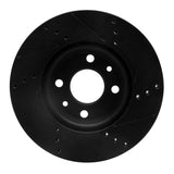 R1 Concepts 09-19 Dodge Vision (Mexico) Front Left Drilled & Slotted Black Brake Rotor by R1 Concepts RNC-633-07002L
