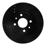 R1 Concepts 09-19 Dodge Vision (Mexico) Front Left Drilled & Slotted Black Brake Rotor by R1 Concepts RNC-633-07002L
