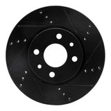 R1 Concepts 09-19 Dodge Vision (Mexico) Front Right Drilled & Slotted Black Brake Rotor by R1 Concepts RNC-633-07002R