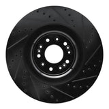 R1 Concepts 17-22 Genesis G90 Front Right Drilled & Slotted Black Brake Rotor by R1 Concepts RNC-633-10001R