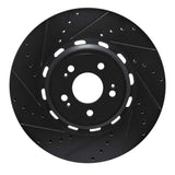 R1 Concepts 21-26 Genesis Electrified GV70 Front Left Drilled & Slotted Black Brake Rotor