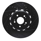 R1 Concepts 21-26 Genesis GV70 Front Right Drilled & Slotted Black Brake Rotor by R1 Concepts RNC-633-10006R