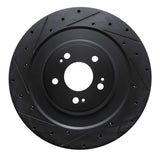 R1 Concepts 21-26 Genesis Electrified GV70 Rear Left Drilled & Slotted Black Brake Rotor