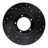 R1 Concepts 74-99 Land Rover Discovery Front Left Drilled & Slotted Black Brake Rotor by R1 Concepts RNC-633-11000L