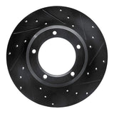 R1 Concepts 74-99 Land Rover Defender 110 Front Right Drilled & Slotted Black Brake Rotor by R1 Concepts RNC-633-11000R