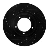 R1 Concepts 90-16 Land Rover Defender (Mexico) Front Right Drilled & Slotted Black Brake Rotor by R1 Concepts RNC-633-11001R
