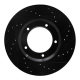 R1 Concepts 90-16 Land Rover Defender (Mexico) Front Right Drilled & Slotted Black Brake Rotor by R1 Concepts RNC-633-11001R
