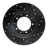 R1 Concepts 74-16 Land Rover Range Rover Rear Left Drilled & Slotted Black Brake Rotor by R1 Concepts RNC-633-11002L