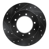 R1 Concepts 74-16 Land Rover Range Rover Rear Left Drilled & Slotted Black Brake Rotor by R1 Concepts RNC-633-11002L