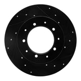 R1 Concepts 74-16 Land Rover Defender 90 Rear Right Drilled & Slotted Black Brake Rotor by R1 Concepts RNC-633-11002R