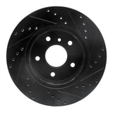 R1 Concepts 94-02 Land Rover Range Rover Front Left Drilled & Slotted Black Brake Rotor by R1 Concepts RNC-633-11003L