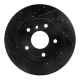 R1 Concepts 94-02 Land Rover Range Rover Front Left Drilled & Slotted Black Brake Rotor by R1 Concepts RNC-633-11003L