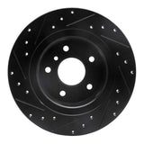 R1 Concepts 94-04 Land Rover Discovery Rear Right Drilled & Slotted Black Brake Rotor by R1 Concepts RNC-633-11004R
