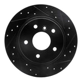R1 Concepts 94-04 Land Rover Discovery Rear Right Drilled & Slotted Black Brake Rotor by R1 Concepts RNC-633-11004R