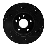 R1 Concepts 99-04 Land Rover Discovery Front Left Drilled & Slotted Black Brake Rotor by R1 Concepts RNC-633-11005L