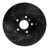 R1 Concepts 99-04 Land Rover Discovery Front Right Drilled & Slotted Black Brake Rotor by R1 Concepts RNC-633-11005R