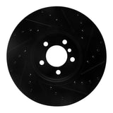 R1 Concepts 03-05 Land Rover Range Rover Front Left Drilled & Slotted Black Brake Rotor by R1 Concepts RNC-633-11007L