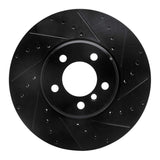 R1 Concepts 03-05 Land Rover Range Rover Front Right Drilled & Slotted Black Brake Rotor by R1 Concepts RNC-633-11007R