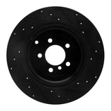 R1 Concepts 03-05 Land Rover Range Rover Rear Left Drilled & Slotted Black Brake Rotor by R1 Concepts RNC-633-11008L