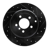R1 Concepts 03-05 Land Rover Range Rover Rear Right Drilled & Slotted Black Brake Rotor by R1 Concepts RNC-633-11008R