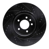 R1 Concepts 05-09 Land Rover LR3 Front Left Drilled & Slotted Black Brake Rotor by R1 Concepts RNC-633-11009L