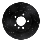 R1 Concepts 05-09 Land Rover LR3 Front Left Drilled & Slotted Black Brake Rotor by R1 Concepts RNC-633-11009L
