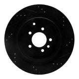 R1 Concepts 05-16 Land Rover Discovery (Latin America) Rear Left Drilled & Slotted Black Brake Rotor by R1 Concepts RNC-633-11010L