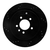 R1 Concepts 05-16 Land Rover Discovery (Latin America) Rear Left Drilled & Slotted Black Brake Rotor by R1 Concepts RNC-633-11010L