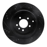 R1 Concepts 05-16 Land Rover Discovery (Latin America) Rear Right Drilled & Slotted Black Brake Rotor by R1 Concepts RNC-633-11010R