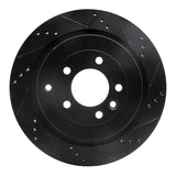 R1 Concepts 05-16 Land Rover Discovery (Latin America) Rear Right Drilled & Slotted Black Brake Rotor by R1 Concepts RNC-633-11010R
