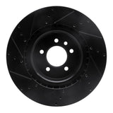 R1 Concepts 06-17 Land Rover Discovery (Latin America) Front Right Drilled & Slotted Black Brake Rotor by R1 Concepts RNC-633-11011R