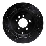 R1 Concepts 05-07 Land Rover LR3 Rear Right Drilled & Slotted Black Brake Rotor by R1 Concepts RNC-633-11012R