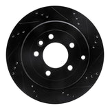 R1 Concepts 05-07 Land Rover LR3 Rear Right Drilled & Slotted Black Brake Rotor by R1 Concepts RNC-633-11012R