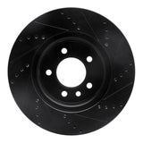 R1 Concepts 05-07 Land Rover LR3 Front Left Drilled & Slotted Black Brake Rotor by R1 Concepts RNC-633-11013L