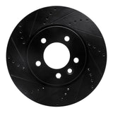R1 Concepts 05-07 Land Rover LR3 Front Left Drilled & Slotted Black Brake Rotor by R1 Concepts RNC-633-11013L