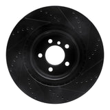 R1 Concepts 06-12 Land Rover Range Rover Front Left Drilled & Slotted Black Brake Rotor by R1 Concepts RNC-633-11014L
