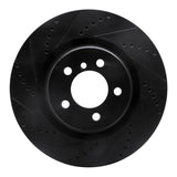 R1 Concepts 06-12 Land Rover Range Rover Front Left Drilled & Slotted Black Brake Rotor by R1 Concepts RNC-633-11014L