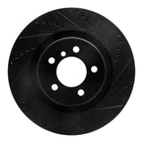 R1 Concepts 06-12 Land Rover Range Rover Front Right Drilled & Slotted Black Brake Rotor by R1 Concepts RNC-633-11014R