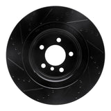 R1 Concepts 06-09 Land Rover Range Rover Front Right Drilled & Slotted Black Brake Rotor by R1 Concepts RNC-633-11015R