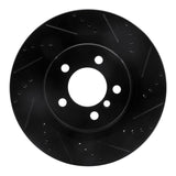 R1 Concepts 06-09 Land Rover Range Rover Front Right Drilled & Slotted Black Brake Rotor by R1 Concepts RNC-633-11015R