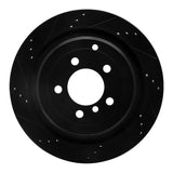 R1 Concepts 06-12 Land Rover Range Rover Rear Left Drilled & Slotted Black Brake Rotor by R1 Concepts RNC-633-11016L