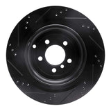 R1 Concepts 06-12 Land Rover Range Rover Rear Right Drilled & Slotted Black Brake Rotor by R1 Concepts RNC-633-11016R