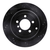 R1 Concepts 06-12 Land Rover Range Rover Rear Right Drilled & Slotted Black Brake Rotor by R1 Concepts RNC-633-11016R