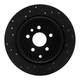 R1 Concepts 08-12 Land Rover LR2 Rear Right Drilled & Slotted Black Brake Rotor by R1 Concepts RNC-633-11017R