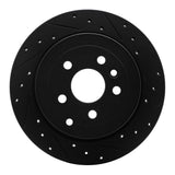R1 Concepts 08-12 Land Rover LR2 Rear Right Drilled & Slotted Black Brake Rotor by R1 Concepts RNC-633-11017R