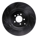 R1 Concepts 10-12 Land Rover Range Rover Rear Right Drilled & Slotted Black Brake Rotor by R1 Concepts RNC-633-11018R