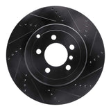 R1 Concepts 10-12 Land Rover Range Rover Rear Right Drilled & Slotted Black Brake Rotor by R1 Concepts RNC-633-11018R